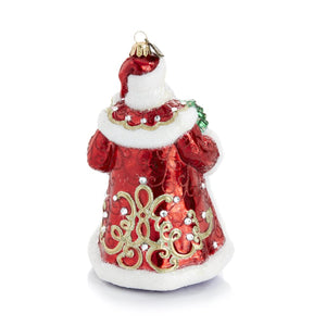 Jay Strongwater Victorian Santa Glass Ornament