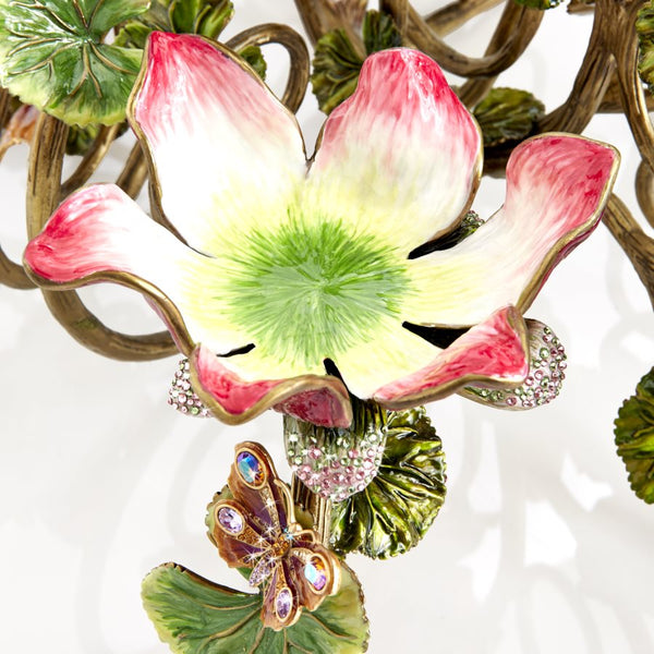 Load image into Gallery viewer, Jay Strongwater Claudine Floral &amp; Butterfly Candelabra
