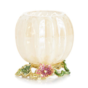 Jay Strongwater Carmella Leaf and Vine Candle Holder - Provence