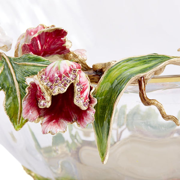 Load image into Gallery viewer, Jay Strongwater Cornelis Dutch Floral Glass Bowl
