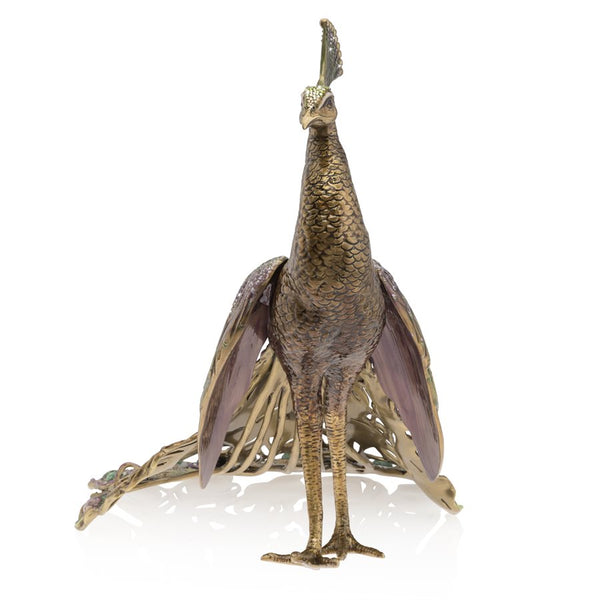 Load image into Gallery viewer, Jay Strongwater Theseus Grand Peacock Figurine
