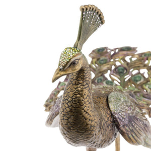 Jay Strongwater Theseus Grand Peacock Figurine