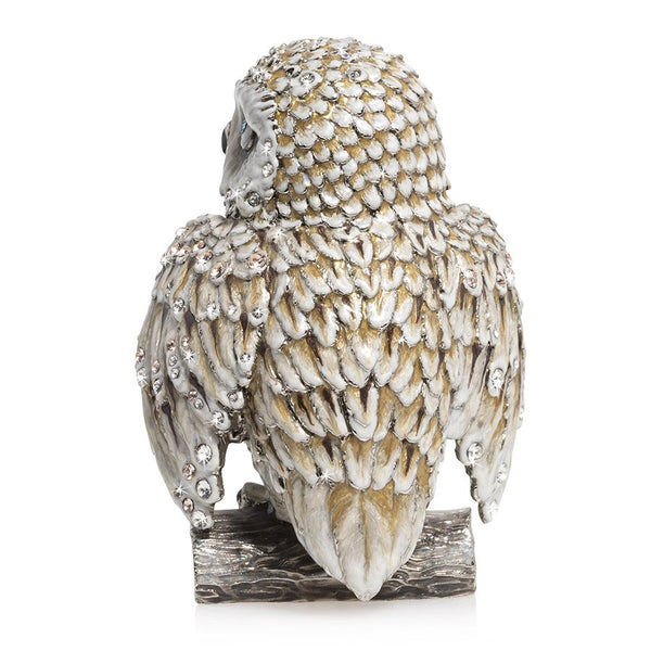 Load image into Gallery viewer, Jay Strongwater Hildy Owl 5&quot; Figurine - Snow
