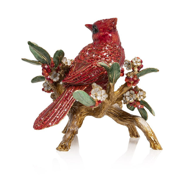 Load image into Gallery viewer, Jay Strongwater Cardinal on Branch Figurine
