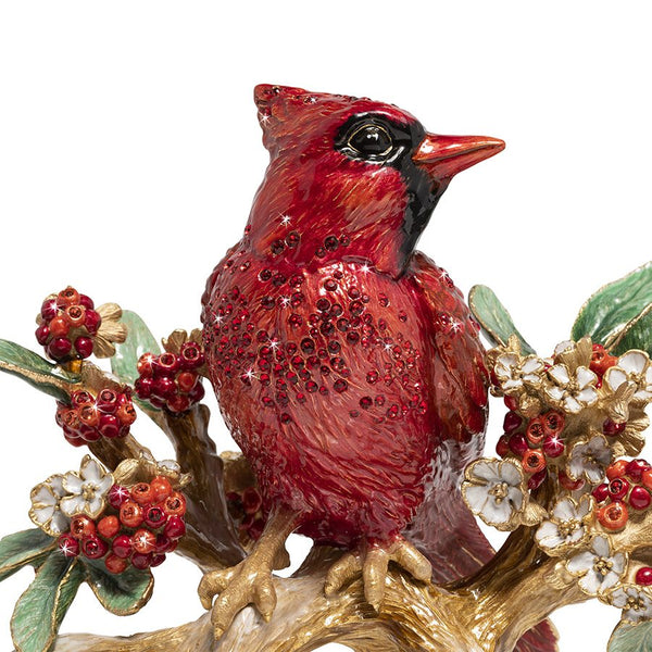 Load image into Gallery viewer, Jay Strongwater Cardinal on Branch Figurine
