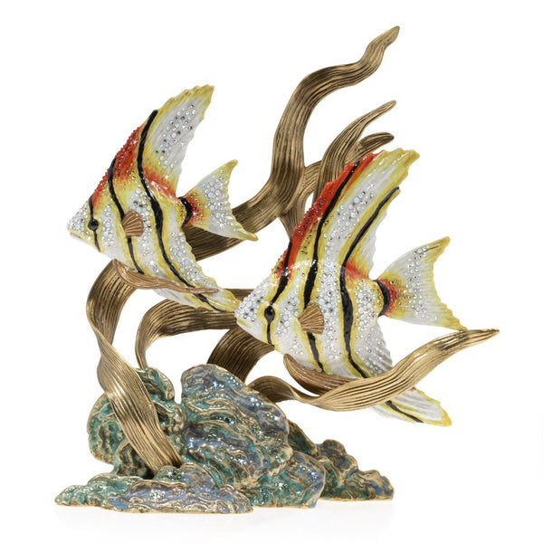 Load image into Gallery viewer, Jay Strongwater Simone &amp; Jacques - Swimming Angel Fish
