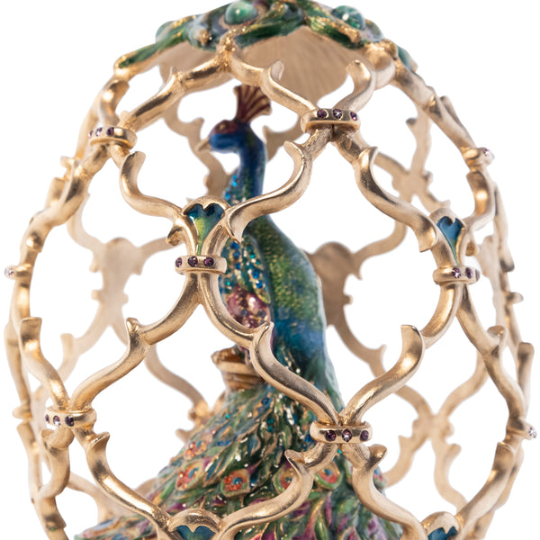 Load image into Gallery viewer, Jay Strongwater Roman Peacock Egg Objet
