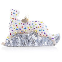Load image into Gallery viewer, Jay Strongwater Rainbow Cheetah Glass Ornament
