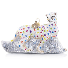 Load image into Gallery viewer, Jay Strongwater Rainbow Cheetah Glass Ornament