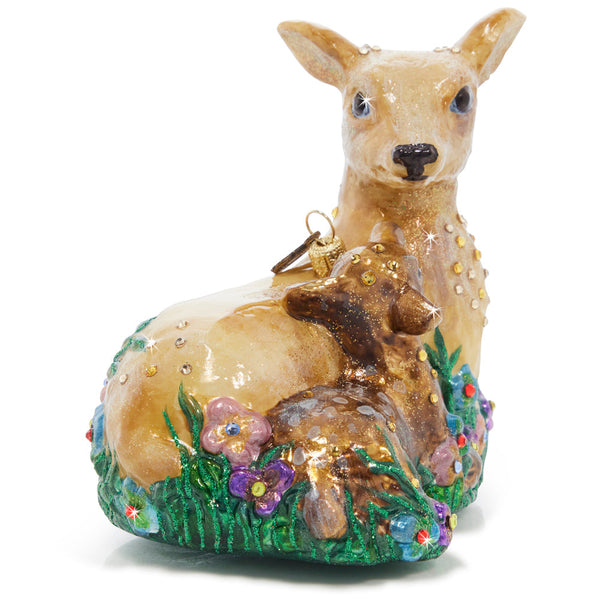 Load image into Gallery viewer, Jay Strongwater Deer and Fawn Ornament
