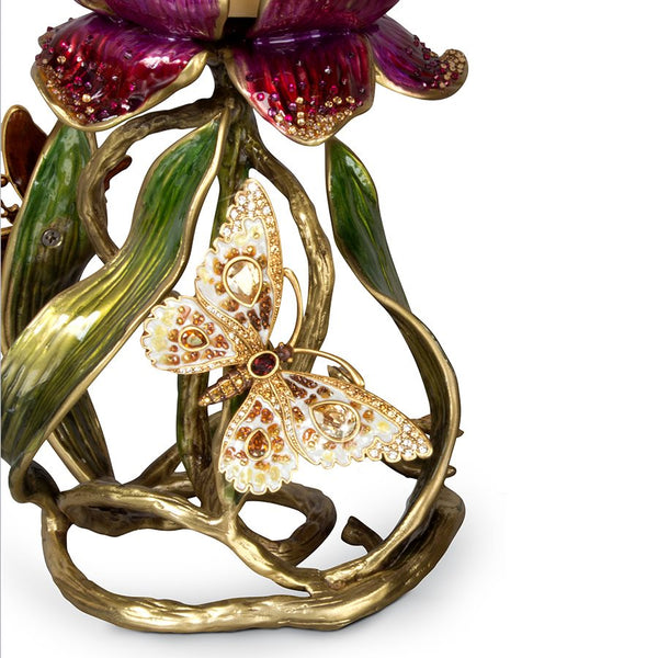 Load image into Gallery viewer, Jay Strongwater Meredith Floral 9" Pillar Candle Holder
