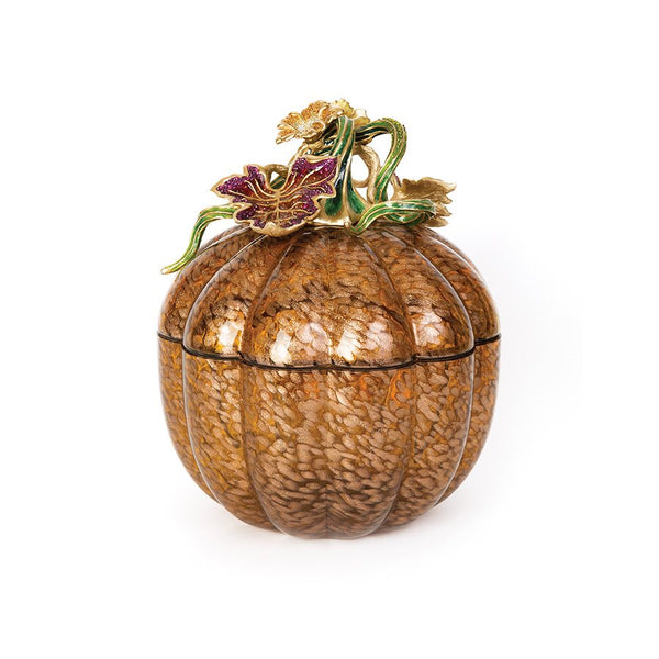 Load image into Gallery viewer, Jay Strongwater Dalton Leaf &amp; Vine Jeweled Large Glass Jar
