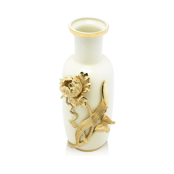Load image into Gallery viewer, Jay Strongwater Addilyn Tulip &amp; Butterfly Vase
