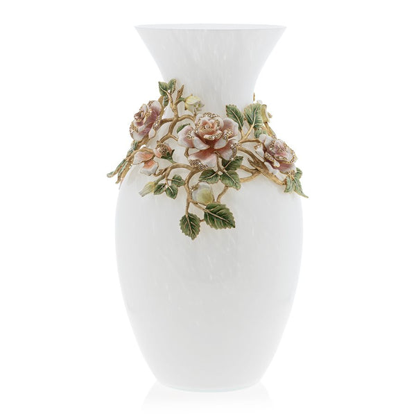 Load image into Gallery viewer, Jay Strongwater Gabrielle Rose Grand Vase
