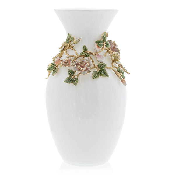 Load image into Gallery viewer, Jay Strongwater Gabrielle Rose Grand Vase
