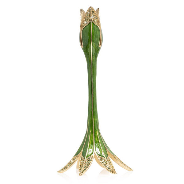 Load image into Gallery viewer, Jay Strongwater Abraham - Tulip Medium Candle Stick Holder - Green
