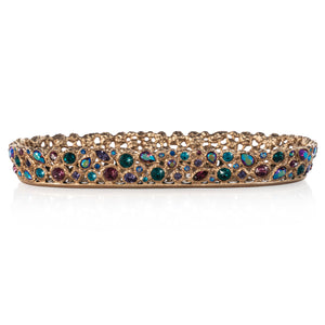Jay Strongwater Julius Bejeweled Tray - Peacock