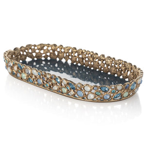 Jay Strongwater Julius Bejeweled Tray - Coastal