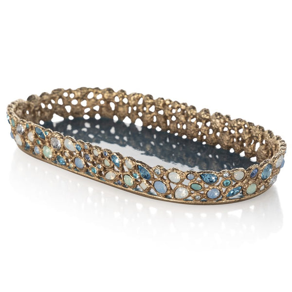 Load image into Gallery viewer, Jay Strongwater Julius Bejeweled Tray - Coastal
