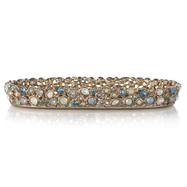 Load image into Gallery viewer, Jay Strongwater Julius Bejeweled Tray - Coastal
