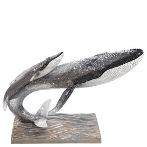 Jay Strongwater Finn Whale and Calf Figurine