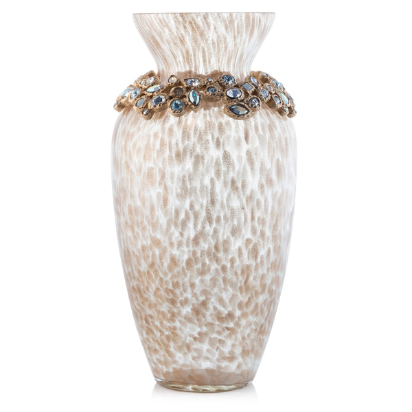 Load image into Gallery viewer, Jay Strongwater Norah Bejeweled Vase - Opal
