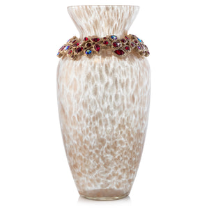 Jay Strongwater Norah Bejeweled Vase - Ruby