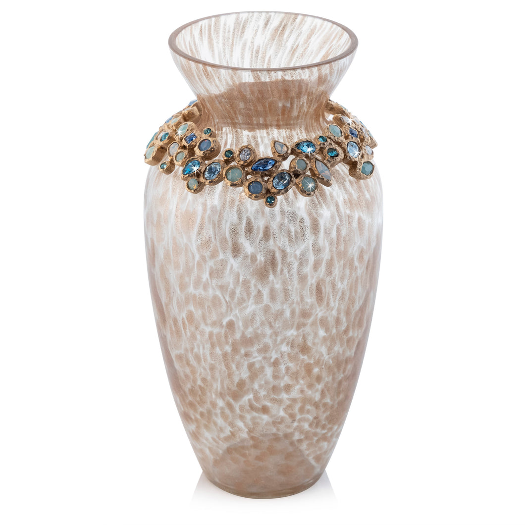 Jay Strongwater Norah Bejeweled Vase - Oceana