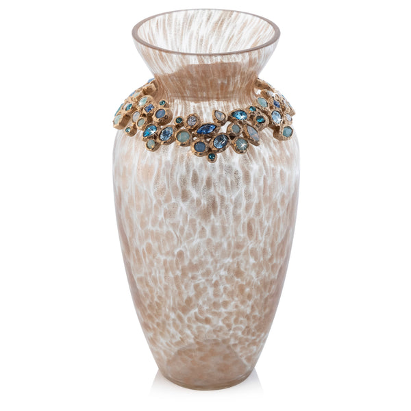 Load image into Gallery viewer, Jay Strongwater Norah Bejeweled Vase - Oceana
