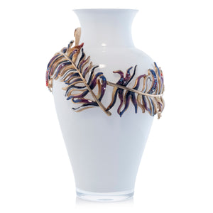 Jay Strongwater Aditya Feather Vase