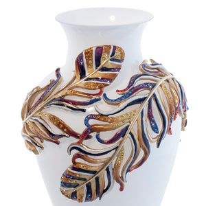 Jay Strongwater Aditya Feather Vase