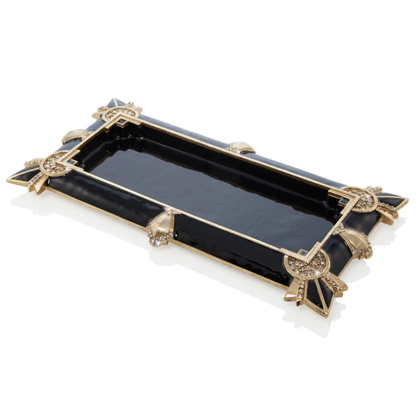 Load image into Gallery viewer, Jay Strongwater Charles Art Deco Tray
