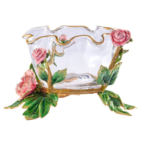 Load image into Gallery viewer, Jay Strongwater Holly Peony Bowl
