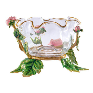 Jay Strongwater Holly Peony Bowl
