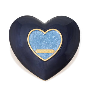 Jay Strongwater Aria Floral Heart Trinket Tray - Blue