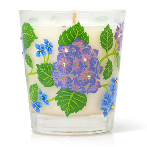Load image into Gallery viewer, Jay Strongwater Hydrangea Votive Candle
