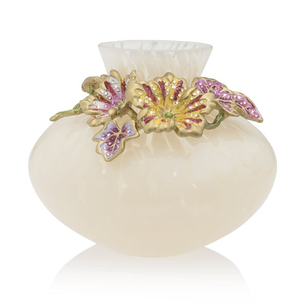 Load image into Gallery viewer, Jay Strongwater Holland Leaf and Flower Vase - Flora
