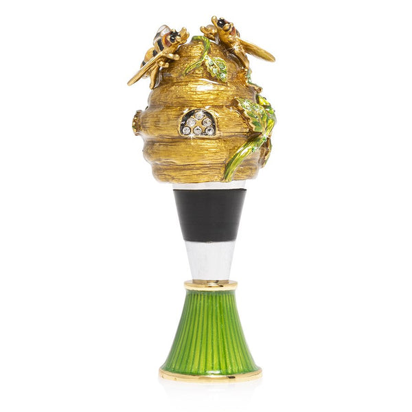 Load image into Gallery viewer, Jay Strongwater Mead - Beehive Wine Stopper and Stand
