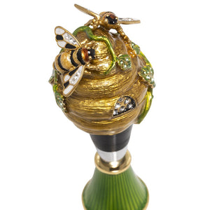 Jay Strongwater Mead - Beehive Wine Stopper and Stand