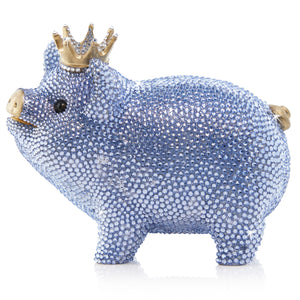 Jay Strongwater Gatsby Pavé Piggy Bank - Pale Blue