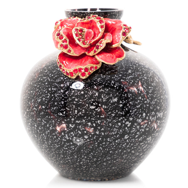 Load image into Gallery viewer, Jay Strongwater Small Night Bloom Rose Vase
