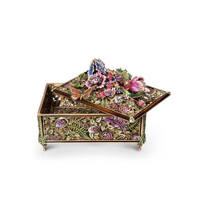 Jay Strongwater Genevieve Grand Floral Chest - Flora