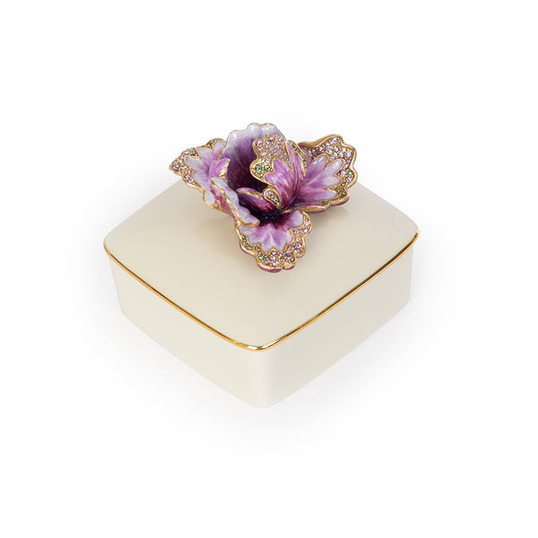 Load image into Gallery viewer, Jay Strongwater Bailey Tulip Porcelain Box - White
