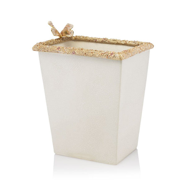 Load image into Gallery viewer, Jay Strongwater Farah Butterfly &amp; Floral Wastebasket
