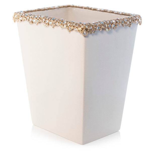Load image into Gallery viewer, Jay Strongwater Esther Bejeweled Trash Bin - Opal
