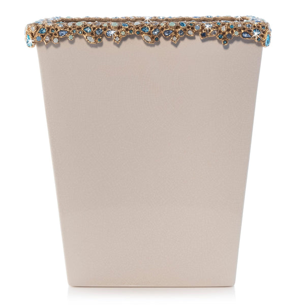 Load image into Gallery viewer, Jay Strongwater Esther Bejeweled Trash Bin - Oceana
