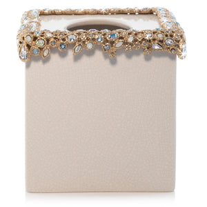 Jay Strongwater Emerson Bejeweled Tissue Box - Opal