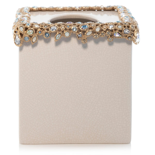 Load image into Gallery viewer, Jay Strongwater Emerson Bejeweled Tissue Box - Opal
