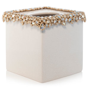 Jay Strongwater Emerson Bejeweled Tissue Box - Opal