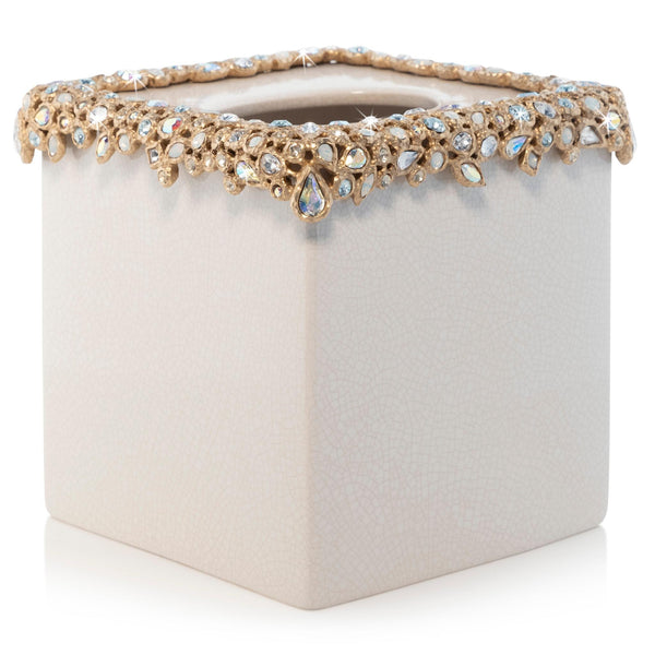 Load image into Gallery viewer, Jay Strongwater Emerson Bejeweled Tissue Box - Opal
